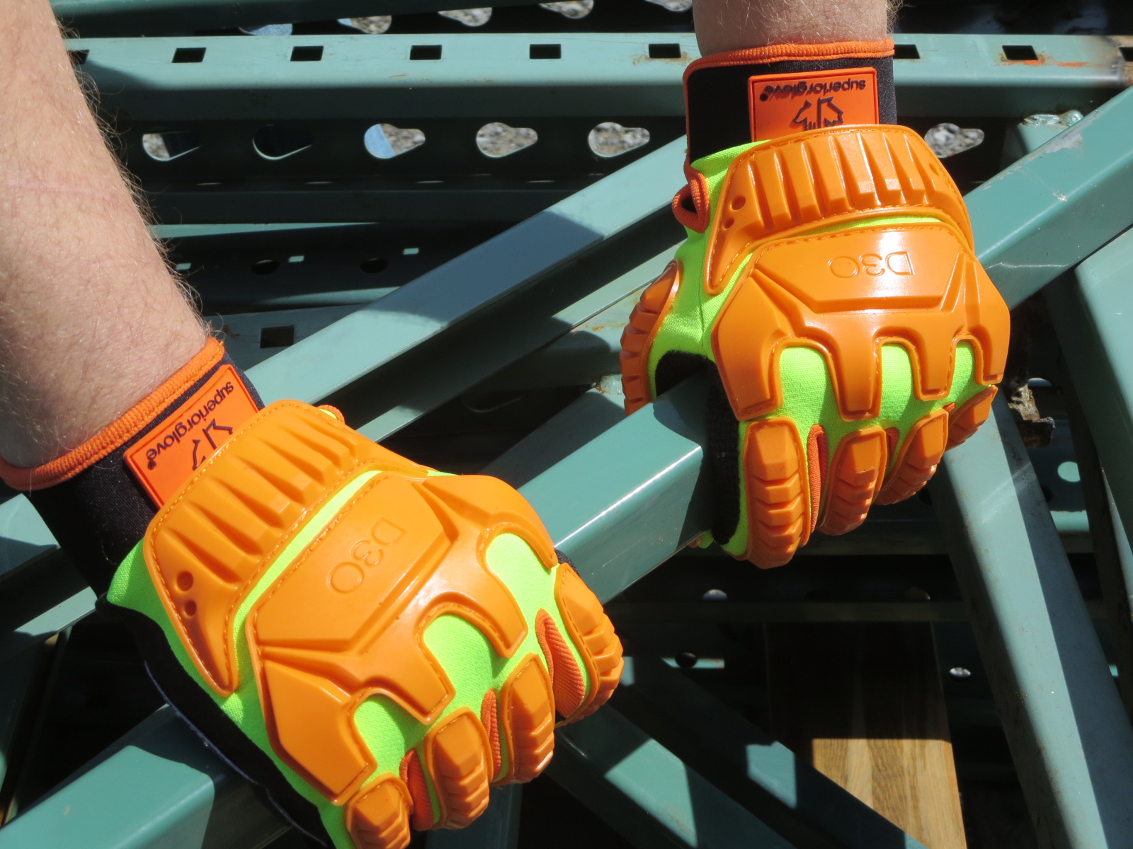 Image of #MXD3o Superior Glove® Clutch Gear® Hi-Viz Anti-Impact Gloves w/ D3o®